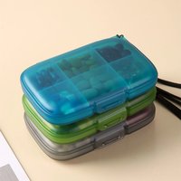 New Hot Tablet Small Portable Travel Daily 6 Grids Pill Organizer Box Case Storage Container for Vitamin Medicine Fish Oils