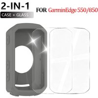 AliExpress Shell and Glass for Garmin Edge 550 850, Screen Protector Tempered Glass Film & Silicone Cover GPS Bicycle Stopwatch Accessories