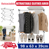 Folding Clothes Drying Rack Floor-Standing Towel Rack Indoor Outdoor Drying Rack Extendable Storage Clothes Hanger Towel Holder