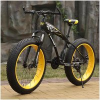 AliExpress NONE 24 26 inch large tire adult bicycle mountain bike variable speed shock absorption double disc brake road bike butterfly handle