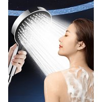15CM Big Panel High Pressure Large Flow Shower Head Black 3 Modes Water Saving Spray Nozzle Rainfall Shower Bathroom Accessories