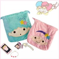 Little Twin Star Bag Anime Peripherals Delicate Cartoon Cute Drawstring Drawstring Pocket Fashion Versatile Storage Bag
