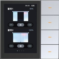 ZigBee wall switch, F3Pro automation central control touch panel, curtain and light scene switch