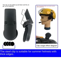 Summer Motorbike Electric Bike Helmet Headset Fix Clamp Multifunctional Steel Clip Plastic Clip Helmet Bluetooth Headset Clamp