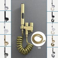 High Quality 3 Functions Handheld Toilet Bidet Faucet Brass Bidet Shower Hygienic Shower Wall Shower Cleaner Cold Water Only