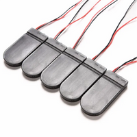 5pcs/lot Hold 2x CR2032 Button Coin Cell Battery Holder Case Storage Black Box 6V Wire Lead ON/OFF Switch