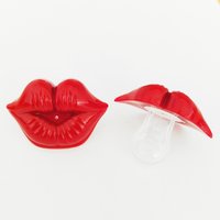 Funny Baby Pacifier Red Food Grade Silicone Soother Comforter Soft Lip Shape Baby Birth Gift Novel Style Pacifier