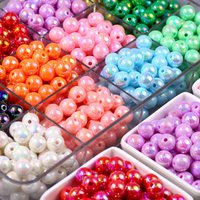 JHNBY Plated AB Colors Acrylic Beads 12mm 40Pcs For Jewelry Making Handmade Craft Supplies Charms Bracelet Necklace Earring DIY