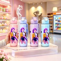 Cartoon Pretty Girl Pattern Water Cup, 3D Printed Pattern, Fade-Resistant, Popular Movie Pattern, Essential for Sports and Fitne image 4