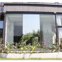 Silver Reflective One Way Mirror Privacy Window Film Solar Control Heat Control UV Block Self Adhesive Removable for Home Office