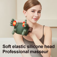 1pc USB Rechargeable 4D Acupressure Trapezius Massager,a Wireless Neck And Shoulder Massager with Heating Function,for Home