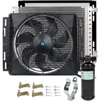 14''x18'' Car Air Conditioning Condenser Assembly Modified General Parking Air Conditioning Truck Radiator Fan Accessories A/C