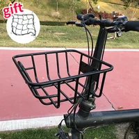 Folding Bike Basket Electric Bicycle Panniers Front Rear Steel Durable Bike Basket with Universal Stand Cycling Parts ์์ ๊ฑฐ ๋ฐ๊ตฌ๋