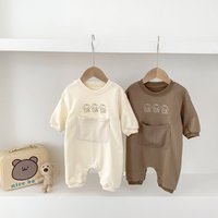 Autumn and winter Baby Romper Long Sleeve 2 Colors Little Bear Print Infant Boys Jumpsuit Baby Clothes Cotton 0-24 Months