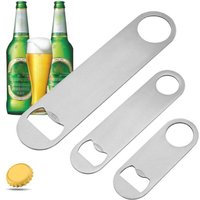 1PC Durable Beer Bottle Opener Stainless Steel Flat Speed Bottle Cap Opener Remover Bar Blade Kitchen Tool