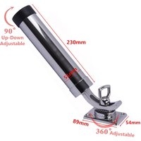 316 Stainless Steel Fishing Rod Holder, Deck Mount, Adjustable Yacht Rod Pod, Boat Accessories