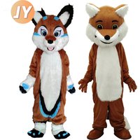 Plush Fox Mascot Costume Cartoon Animal Lion Bird Squirrel Cosplay Dress For Adult Carnival Party Halloween Full Body Fursuit