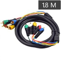 1.8m AV Cable HDTV Audio Video Gold Plated 5 RCA RGB Cord for DVD VCR CD Player Home Theater Audio Wire Connect Converter Cable