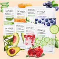 8pcs BIOAQUA Fruit Facial Masks Moisturizing Hydrating Brightening Anti-aging Face Mask Sheet Masks for Face Skin Care