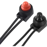 12V Waterproof Latching Push Button On-Off Switch With Leads Wire Black Red Plant Lamp Agricultural Irrigation Cultivation Switc