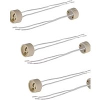 10-100 ceramic standard screw base sockets GU10 bulb holder with wires suitable for LED hot halogen bulbs (GU10 10pcs)