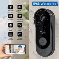 Video HD Wireless Waterproof Doorbell Camera, Night Vision & Voice Change Smart Home Security System Monitor Smart Life