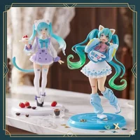 Anim cute Miku Cat Ears Maid Action Fashion chassis Figure PVC Collection Model Peripheral Car desktop Ornaments Decorative Toy