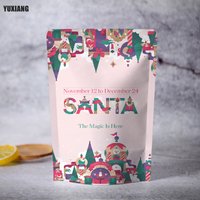 Sacs en papier Kraft blanc personnalisés, pochette d'emballage cadeau pour fruits secs, bonbons, thé, fermeture éclair