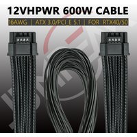 JUMPEAK Computer GPU 16AWG 12VHPWR ATX 3.0 PCIE 5.1 12+4PIN Power Module Cable Embossed For PC RTX40 RTX50 Graphics Video Card