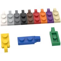 10PCS 44301 Little Builder Building Blocks Technological Parts 1x2 Single Side with Hinge Plate Compatible With Brands kids Toy