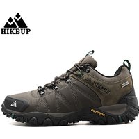 HIKEUP Non-slip Men Hiking Shoes Breathable Outdoor Wear Resistant Splashproof Climbing Men Sneaker Tourism Mountain Shoes