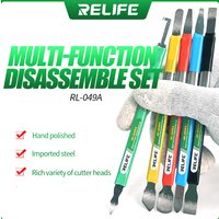 RELIFE RL-049A Multifuncitonal Disassemble Prying Knife Set Mobile Phone Back Cover Removing Tin Scraping Hand Polished Tools