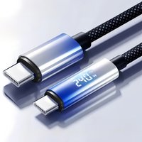 PD Digital Display 240W USB C to Type-C Cable Fast Charge Data Cable For type C Data Line Quick Charge Accessories USB-C Cable