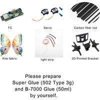 CTorque RC Bionic Butterfly DIY-Set | Gyro-stabilisierter Flug | 3 Lichtmodi | Mehrszenario für kommerzielle und Hochzeitsaufführungen