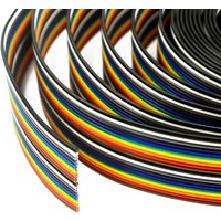 ribbon cable 10 WAY Flat Color Rainbow Ribbon Cable wire Rainbow Cable 10P ribbon cable 1.27MM pitch 5meters/lot IN STOCK