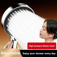 Adjustable 7 Modes Shower Head High Pressure Handheld Portable Spray Big Panels Water Saving Showerhead Bathroom Accessories