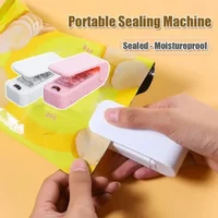 1pcs Mini Seal Machine Heat Bag Sealing Machine Package Sealer Bags Thermal Food Bag Closure Clip Handheld Food Heat Sealer Tool