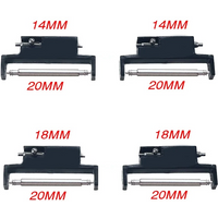 2pcs Quick Release Spring Bars Connectors Watch Band Adapters 18mm To 20mm 14mm To 20mm for Xiaomi Watch Plastic Strap Accessory