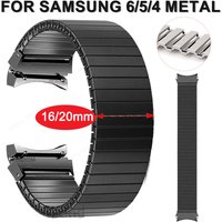Edelstahl-Gummiband für Samsung Galaxy Watch 6 5 4 40 mm 44 mm Metallarmband für Samsung Watch 6 Classic 43 mm 47 mm Armband