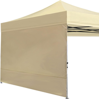 Canopy Sidewall Gazebos Tent Waterproof for Pop up Straight Leg Gazebos Outdoor 1 Pcs Sidewall Only Khaki