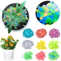 100Pcs Outdoor Decorative Stones Multifunction Glow In The Dark Pebbles Glowing Stones Rocks Pebbles for Aquarium Fish Tank