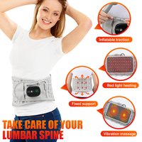Electric Lumbar Traction Device Heating Airbag Inflatable Decompression Back Belt Hot Compress Massage Waist Support Belt