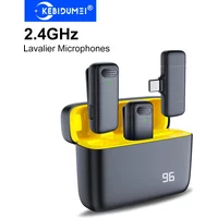 Lavalier Microphone 2.4G Wireless Microphones Portable Mini Noise Reduction Video Recording Microphone For Vlog Live Streaming