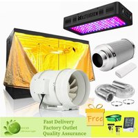 LED Grow Light Grow Tent Complete Kit + 4inch Carbon Filter Multiple Size Growbox For Soil Cultivation Hydroponic Grow System