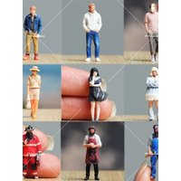 3D Print Miniature Figure 1/87 1/64 1/43 1/24 1/18 Beauty Girl Leisure Handsome Boy Chef Firefighter Mini Doll Model Props Decor