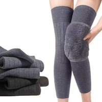 New Elastic Winter Knee Pads Plus Velvet Warm Knee Sleeve Thickened Universal Leg Sleeves Windproof Coldproof Knee Support