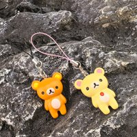 Cute Rilakkuma Easy Bear Keyrings Kawaii Lazybear Doll Key Chains Bag Clothing Puller Phone Rope Key Pendants Gifts