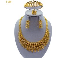 XUHUANG Luxury Nigeria Necklace Sets For Women Wedding Dubai Gold Plated African Jewelry Set Indian Jewellery Anniversary Gifts