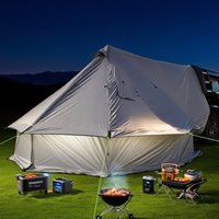Waterproof 4-Season Bell Tent for SUV, Portable Car Rear Teepee Tent for Group Camping & Tailgating,Teepee Car Tent, Windproof