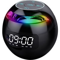 Clock Colorful Night Lights Bluetooth Speaker Mini Portable Home Bluetooth Speaker With LED Display TF Card MP3 USB Charging